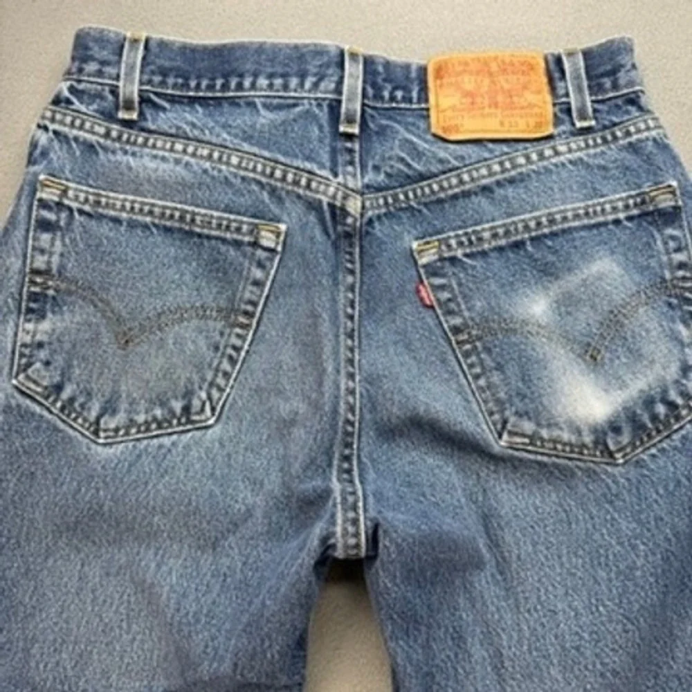 VTG Levis 505 Straight Leg Jeans 33x30 (FIt 30x29) Blue Faded Made in USA Work